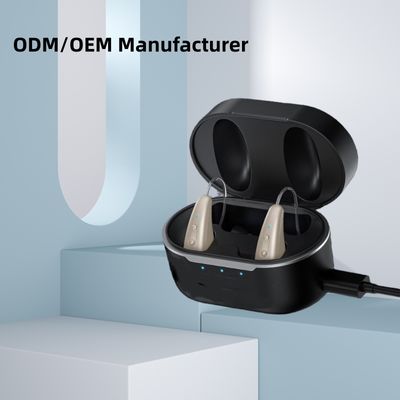 BTE Hearing Impaired Amplifier dari China OEM/ODM Pemasok Alat Bantu Pendengar untuk Kemampuan Mendengar yang Ditingkatkan