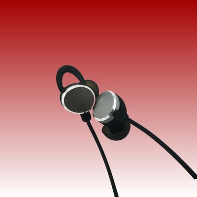 Volume besar di atas alat bantu dengar 1.7mA Amplifier headset hitam untuk gangguan pendengaran