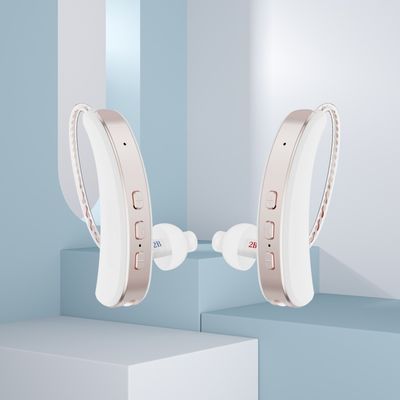 BTE RIC Digital Ear Machine Golden Single Hearing Aid Dengan Pengurangan Kebisingan