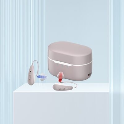 4 Program Alat Bantu Dengar OTC Tipe Induksi Sentuh Baterai Lithium-ion Polimer Isi Ulang